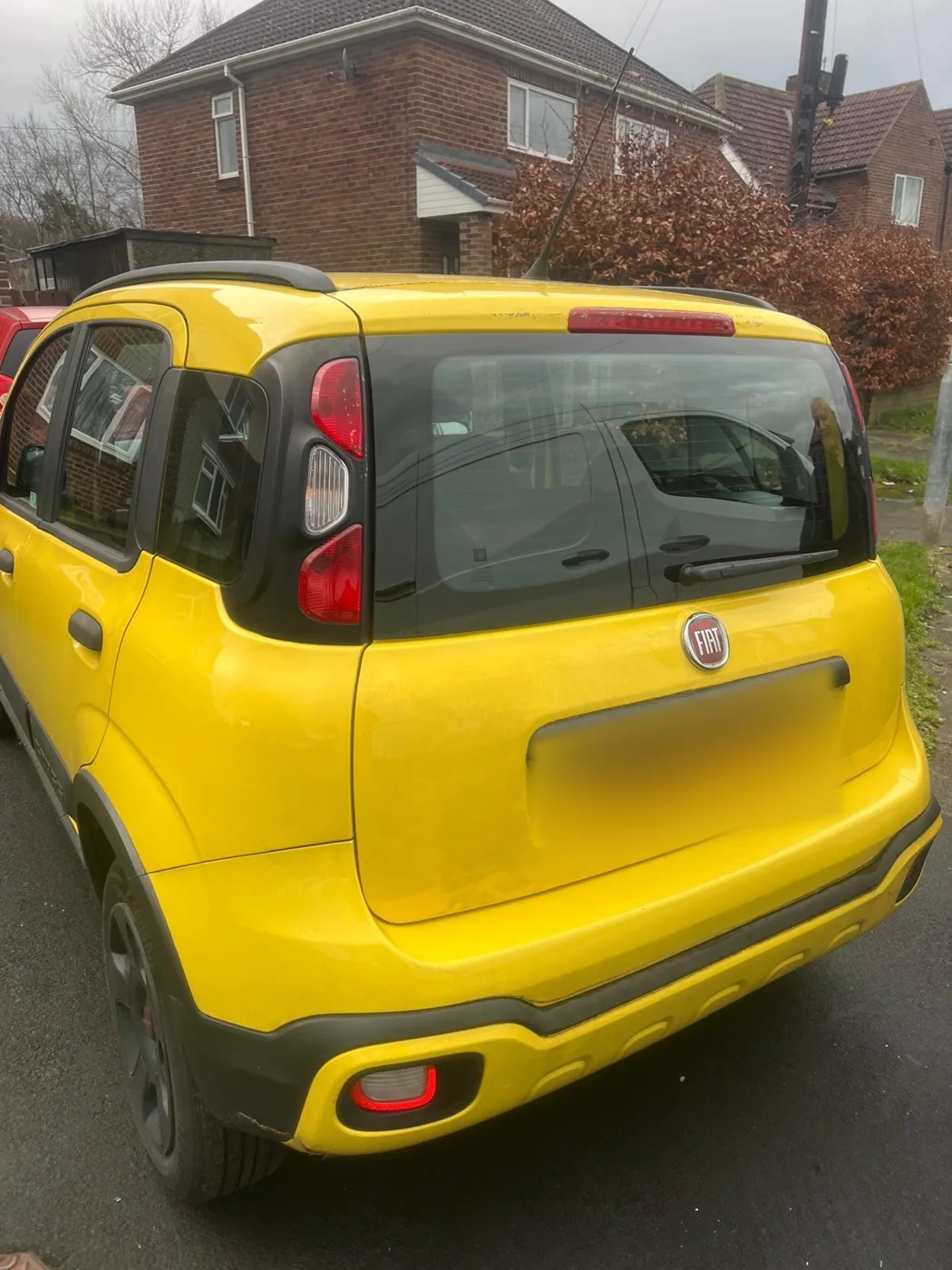 Fiat Panda rear window after